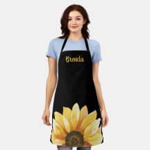 Personalized Sunflower on Black