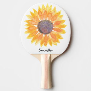 Personalized Sunflower Ping Pong Paddle
