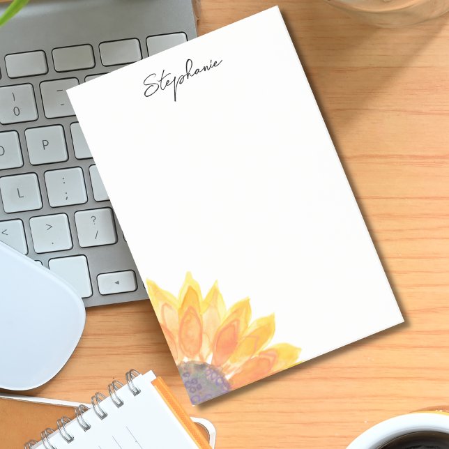 Personalized Sunflower Post-it Notes (Creator Uploaded)