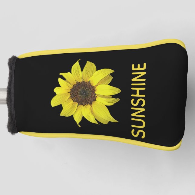Personalized Sunflower Putter Cover (Front)