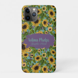 Personalized "Sunflower Rapture"  iPhone 11 Pro Case
