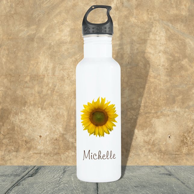 Personalized Sunflower stainless steel water bottl 710 Ml Water Bottle (Creator Uploaded)