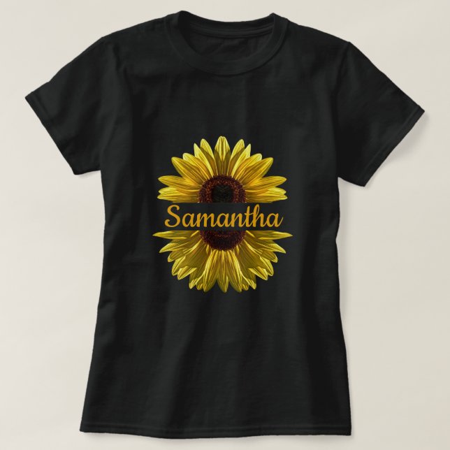 Personalized Sunflower  T-Shirt (Design Front)