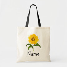 Personalized Sunflower Tote Bag | 2-sided design