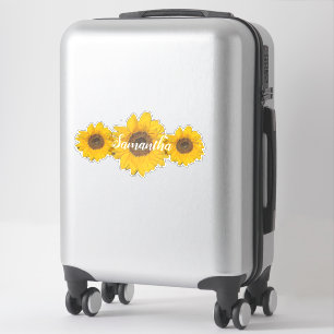 Personalized sunflower trio