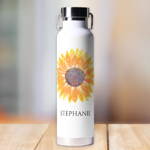 Personalized Sunflower Water Bottle