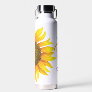 Personalized sunflower water bottle