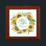 Personalized Sunflower Wedding Gift Box<br><div class="desc">For further customization,  please click the "Customize" button and use our design tool to modify this template. If the options are available,  you may change text and image by simply clicking on "Edit/Remove Text or Image Here" and add your own. Designed by Freepik.</div>