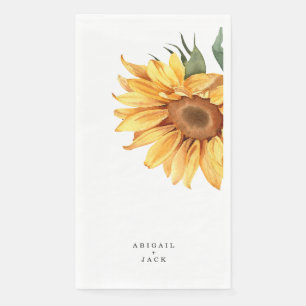 Personalized Sunflower Wedding  Napkin