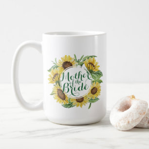 Personalized Sunflower Wreath Wedding Classic Mug