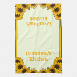 Personalized Sunflowers Kitchen Towel