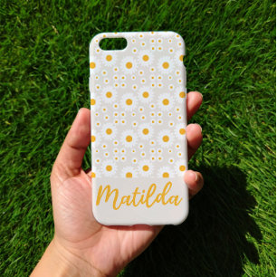 Personalized Sunny Daisy Pattern Phone Case