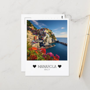 Personalized, sunny day in Manarola, Italy Postcard