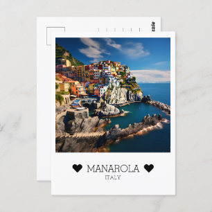 Personalized, sunny day in Manarola, Italy Postcard