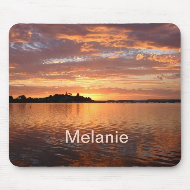 Personalized Sunset Lake View Mouse Pad (Front)