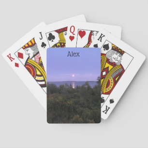 Personalized Sunset Playing Cards