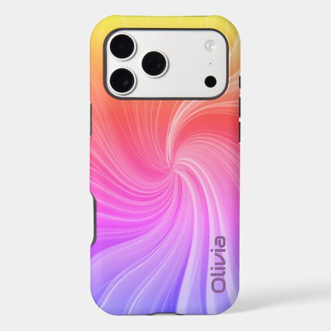 Personalized Sunset Swirl Marble (Back)