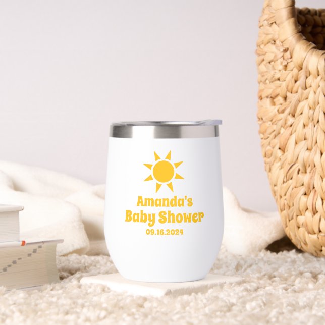 Personalized Sunshine Baby Shower Party Favours (Living Room)