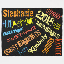 Personalized Sunshine Blanket 8 to 10 Names