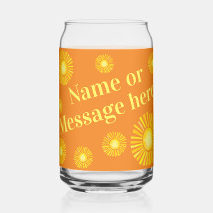Personalized Sunshine Can Shaped  Glass