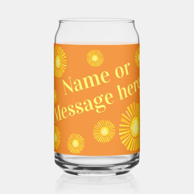 Personalized Sunshine Can Shaped  Glass (Front)