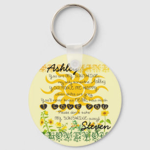 Personalized Sunshine Keychain