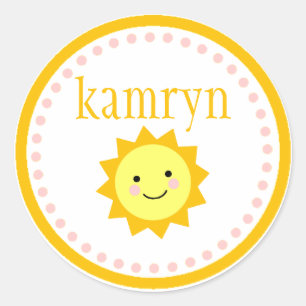 Personalized Sunshine Sticker - Dots