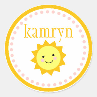 Personalized Sunshine Sticker - Dots