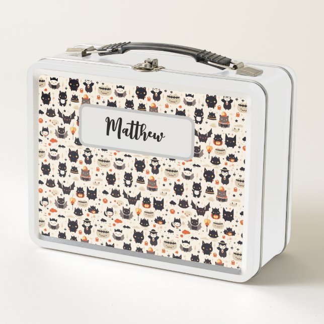 Personalized Super Cute Halloween-themed Lunch Box (Front)