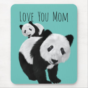 Personalized Super Cute Pandas - Changeable Colo Mouse Pad