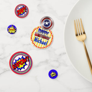 Personalized Super Power Birthday Party Confetti