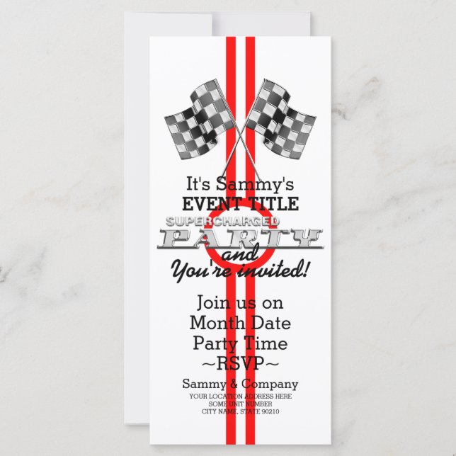 Personalized Supercharged Performance Party (Front)