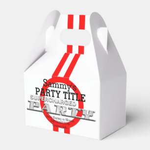 Personalized Supercharged Performance Party Favor Box