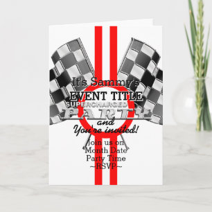 Personalized Supercharged Performance Party Invitation