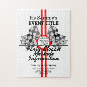 Personalized Supercharged Performance Party Jigsaw Puzzle