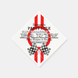 Personalized Supercharged Performance Party Napkin