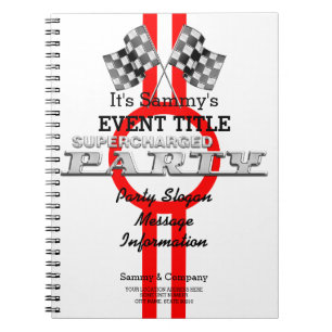 Personalized Supercharged Performance Party Notebook
