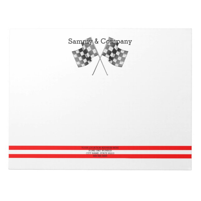 Personalized Supercharged Performance Party Notepad (Front)
