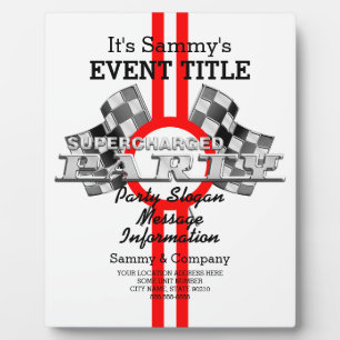 Personalized Supercharged Performance Party Plaque