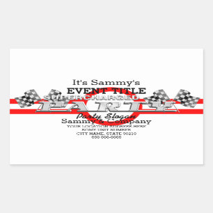 Personalized Supercharged Performance Party Sticker
