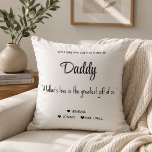 Personalized Superhero Dad Pillow