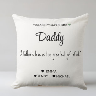 Personalized Superhero Dad Pillow