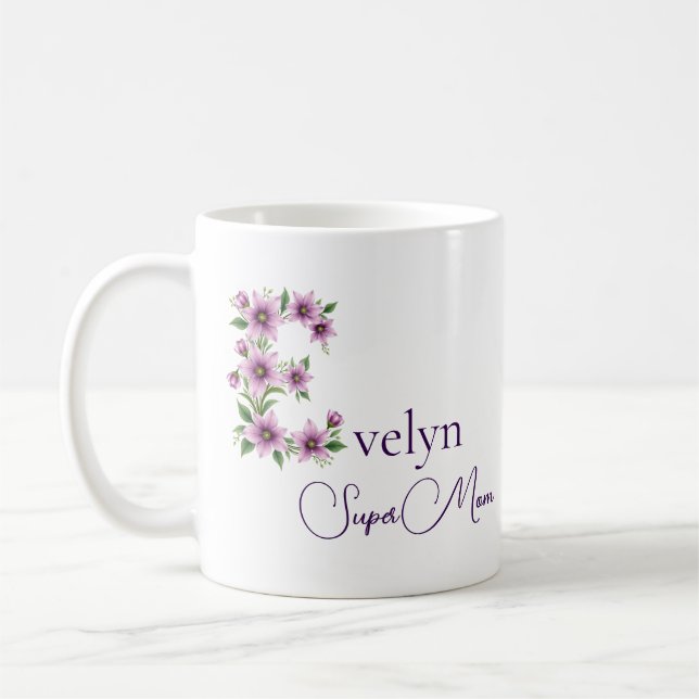 Personalized SuperMom  Coffee Mug (Left)