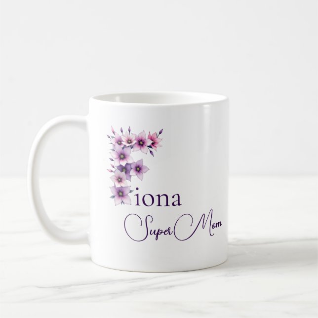 Personalized SuperMom  Coffee Mug (Left)