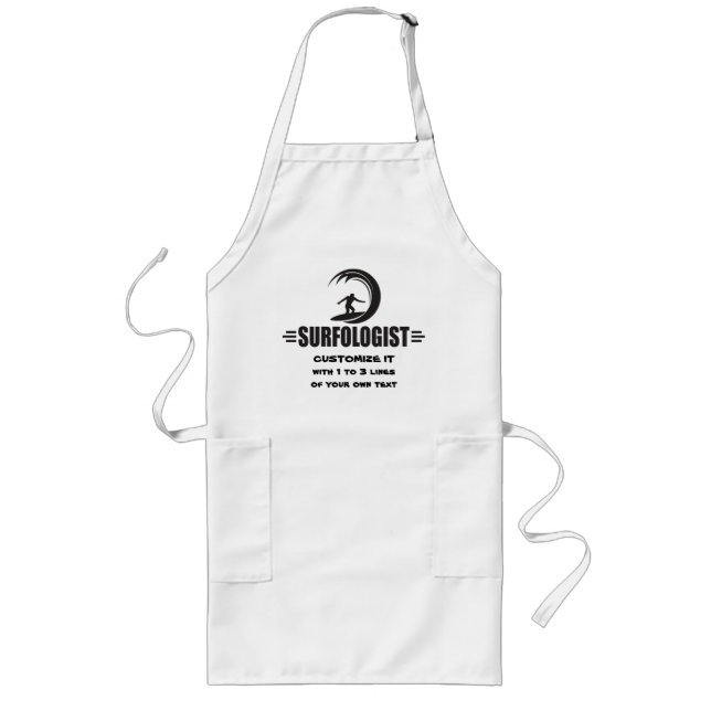 Personalized Surfer Long Apron (Front)