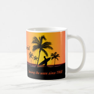 Personalized Surfer surfing chasing the wave Coffee Mug