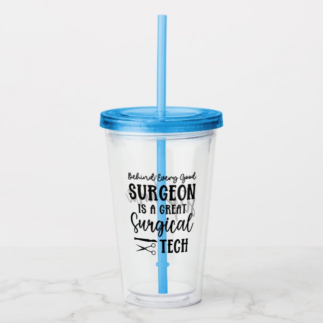 Personalized Surgical Tech | Surgical Technologist Acrylic Tumbler (Front)