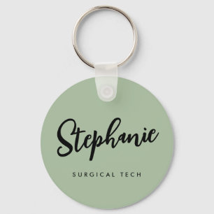 Personalized Surgical Tech Surgical Technologist Keychain