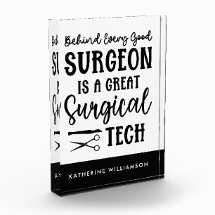 Personalized Surgical Tech Surgical Technologist Photo Block