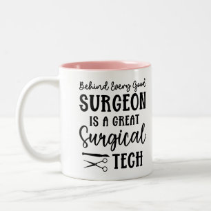 Personalized Surgical Tech   Surgical Technologist Two-Tone Coffee Mug